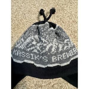 VTG Kassik’s Brewery Kenai Alaska Wool Ear Flap Ski Snowboard Hat Beanie